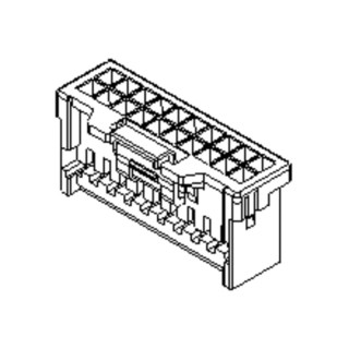 Molex iGrid Male Connector Housing 2 mm Pitch 16 Way 2 Row Straight 501646-1600