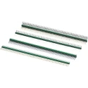TE Connectivity AMPMODU MOD II Series Right Angle Through Hole Pin Header 50 Contact 2.54mm Pitch 1 Row 5-826652-0