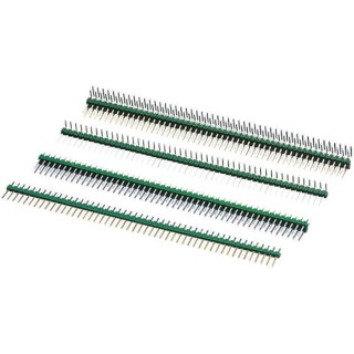 TE Connectivity AMPMODU MOD II Series Right Angle Through Hole Pin Header 50 Contact 2.54mm Pitch 1 Row 5-826652-0