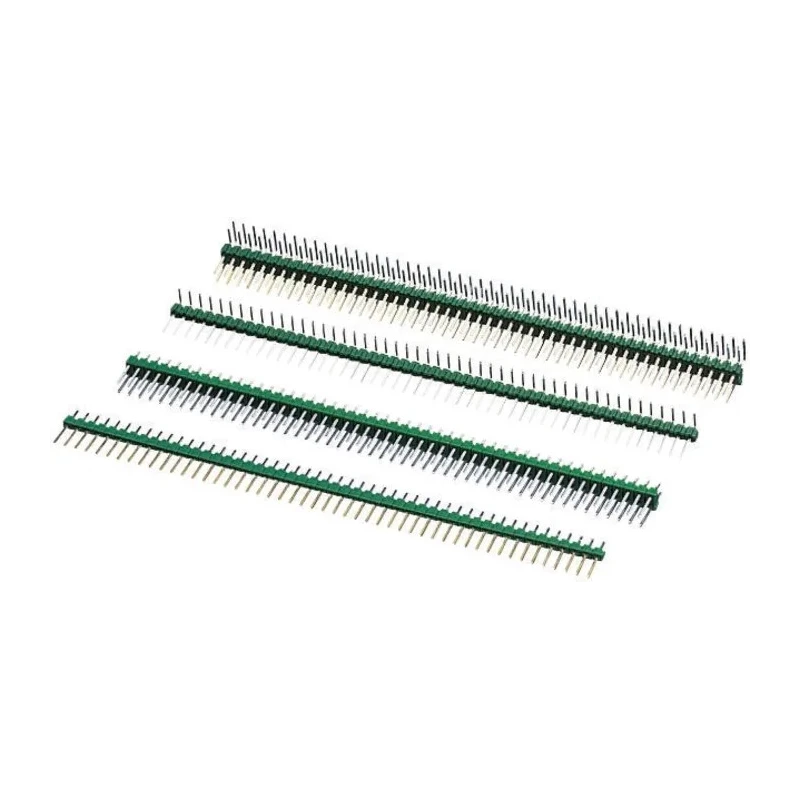 TE Connectivity AMPMODU MOD II Series Right Angle Through Hole Pin Header 50 Contact 2.54mm Pitch 1 Row 5-826652-0