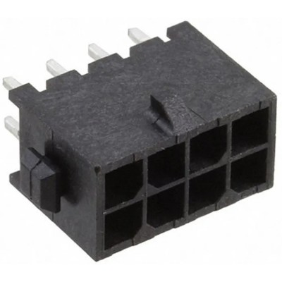 TE Connectivity Micro MATE-N-LOK Series Straight Through Hole PCB Header, 8 Contacts, 3 mm Pitch, 2 Rows, Shrouded 3-794630-8
