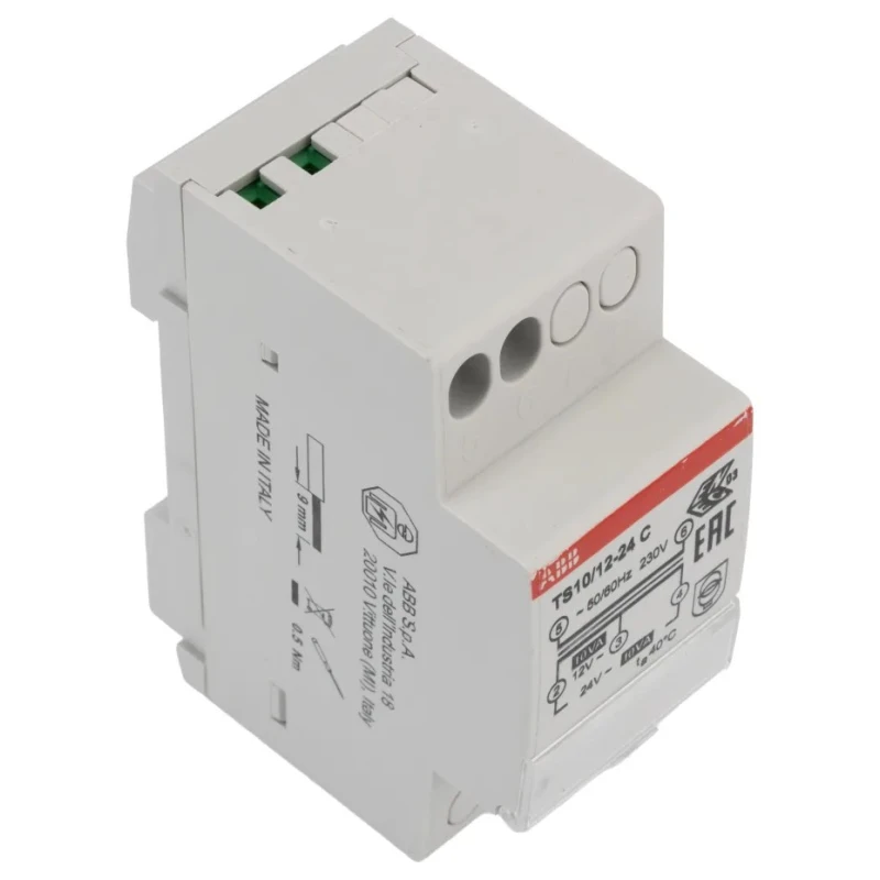 ABB 19 VA Bell Transformer, 12 to 24 V AC Secondary, DIN Rail Mount, 65x45x65 mm, Series TSC 2CSM228555R0812 TS10/12-24 C
