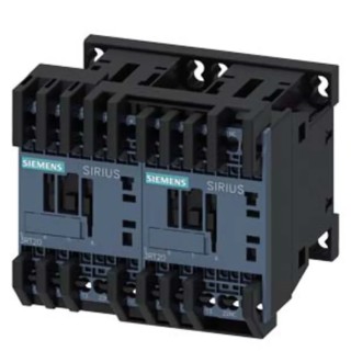 Siemens Reversing Contactor 3-Pole, 24V DC Coil, 10 A, 4 kW Power Rating, Snap-On Mount 3RA2315-8XB30-2BB4