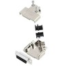 Amphenol Communications Solutions D-Sub Connector 15 Way 45° Cable Male with Female Screw D45PK-M