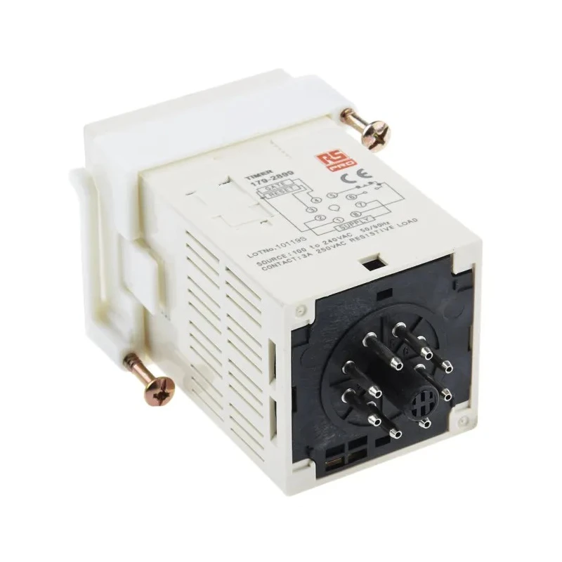 RS PRO Plug-in Timer Relay, 1-Contact, 100 V AC, 240 V AC, 999.9 s Time Range, 1-Function Power On-Delay, SPDT 179-2899