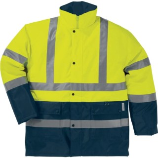 Delta Plus Yellow Unisex Hi Vis Parka STRADA2 M Size with Polyurethane Lining and Polyester Outer STRADA2