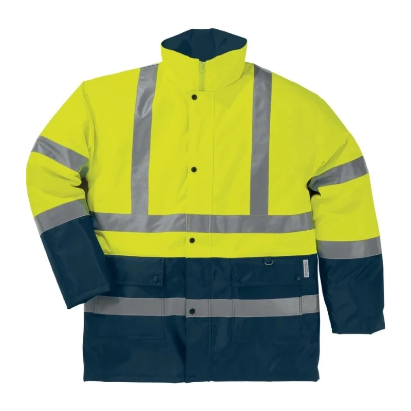 Delta Plus Yellow Unisex Hi Vis Parka STRADA2 M Size with Polyurethane Lining and Polyester Outer STRADA2
