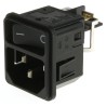 Schurter C14 Straight Snap-in IEC Connector 250V 12A DC11.0001.203