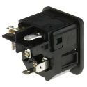 Schurter C14 Straight Snap-in IEC Connector 250V 12A DC11.0001.203
