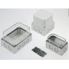 Fibox Grey Clear Lid Polycarbonate Enclosure IP66, IP67, IK08 125 mm x 130 mm x 80 mm