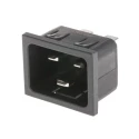 Schurter C20 Straight Snap-in IEC Connector 250V 20A Male 4793.4000