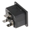 Schurter C20 Straight Snap-in IEC Connector 250V 20A Male 4793.4000