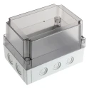 Fibox Polycarbonate General Purpose Enclosure Grey with Clear Lid IP67, IP66, IK08 125mm x 180mm x 130mm 