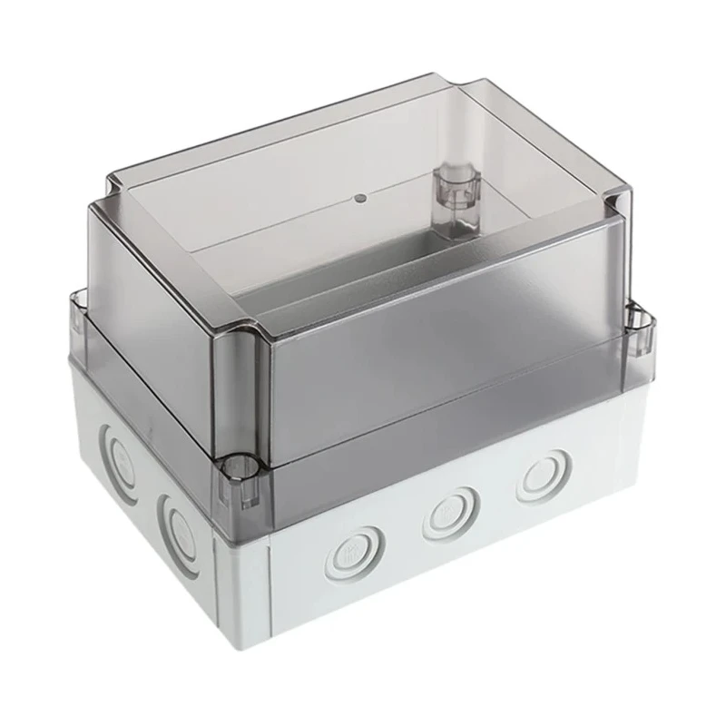 Fibox Polycarbonate General Purpose Enclosure Grey with Clear Lid IP67, IP66, IK08 125mm x 180mm x 130mm 