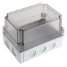 Fibox Polycarbonate General Purpose Enclosure Grey with Clear Lid IP67, IP66, IK08 125mm x 180mm x 130mm
