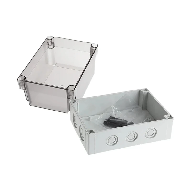 Fibox Polycarbonate General Purpose Enclosure Grey with Clear Lid IP67, IP66, IK08 125mm x 180mm x 130mm 