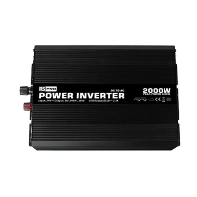 RS PRO Chassis Mount 2000W Power Inverter 24V DC Input 230V Output 179-3323