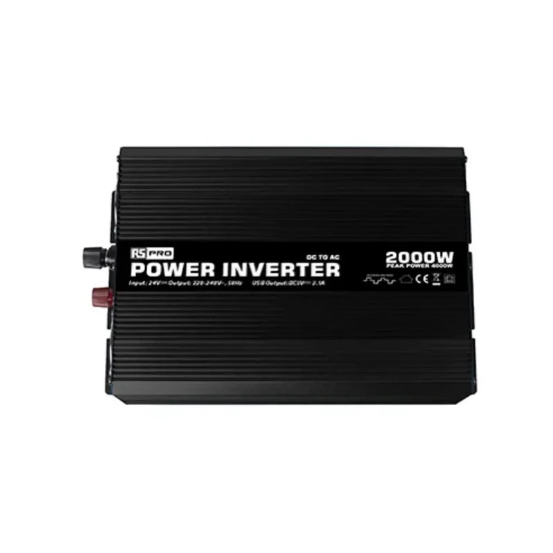 RS PRO Chassis Mount 2000W Power Inverter 24V DC Input 230V Output 179-3323