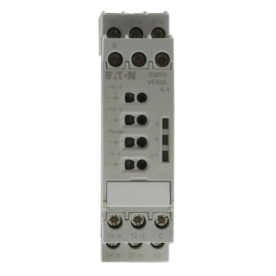 Eaton Voltage Monitoring Relay, 1 Phase, 24/240 V AC, DIN Rail Mount, Screw Terminal, IP50/IP20 184785 EMR6-VF600-A-1