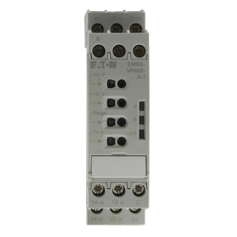 Eaton Voltage Monitoring Relay, 1 Phase, 24/240 V AC, DIN Rail Mount, Screw Terminal, IP50/IP20 184785 EMR6-VF600-A-1