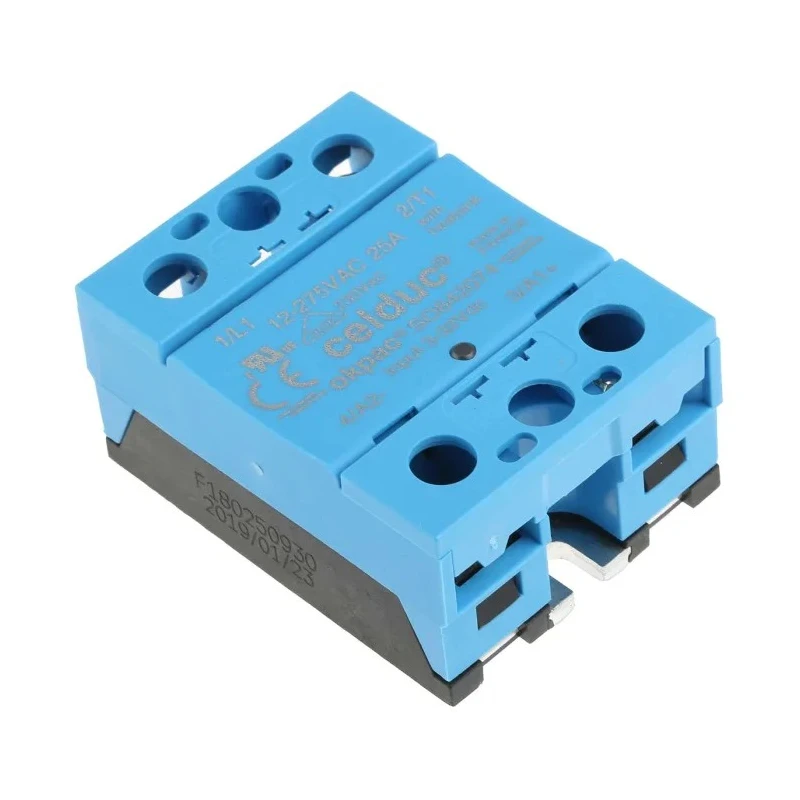 Celduc SO8 Series Solid State Relay, 25 A Load Current, 275 Vrms Maximum Load Voltage, DIN Rail Mount, 32V Control SO842074