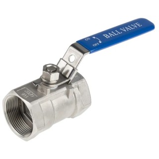 RS PRO ASTM A351-CF8M Stainless Steel Threaded 2-Way Ball Valve 1-1/2 in BSPP 68 bar A351-CF8M