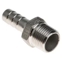 RS PRO Stainless Steel Pipe Fitting Straight Hexagon Nipple Male Threaded 1/2 in x Male Threaded 13 mm 499-3754