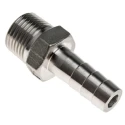 RS PRO Stainless Steel Pipe Fitting Straight Hexagon Nipple Male Threaded 1/2 in x Male Threaded 13 mm 499-3754
