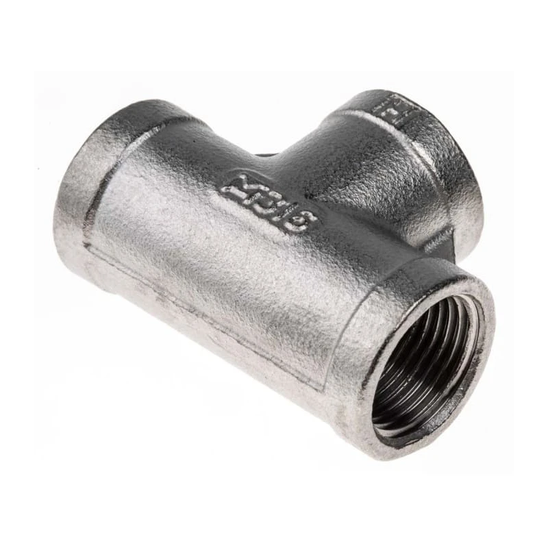 RS PRO Stainless Steel Pipe Fitting Circular Tee Female 3/8 in x Female 3/8 in x Female 3/8 in 499-2896