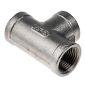 RS PRO Stainless Steel Pipe Fitting Circular Tee Female 3/8 in x Female 3/8 in x Female 3/8 in 499-2896