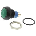 APEM IP Series Momentary Push Button Switch Panel Mount SPDT Green Actuator, IP67, 12.9 mm Cutout, 50 V dc 48 V ac IPR5SAD3