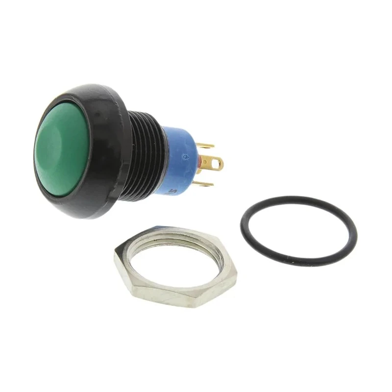 APEM IP Series Momentary Push Button Switch Panel Mount SPDT Green Actuator, IP67, 12.9 mm Cutout, 50 V dc 48 V ac IPR5SAD3