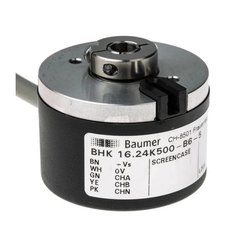 Baumer BHK Series Optical Incremental Encoder 30V dc, 500 ppr, HTL/Push Pull Signal, Hollow Type, 6 mm BHK 16.24K500-B6-5