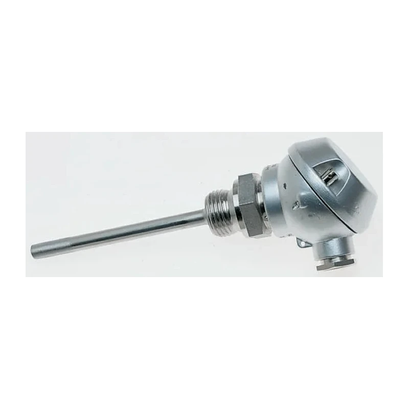 Jumo PT100 RTD Sensor 6 mm Diameter, 100 mm Length, 2 Wire, Stainless Steel Probe, Connection Head, Max 400°C PT100
