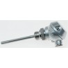 Jumo PT100 RTD Sensor 6 mm Diameter, 100 mm Length, 2 Wire, Stainless Steel Probe, Connection Head, Max 400°C PT100