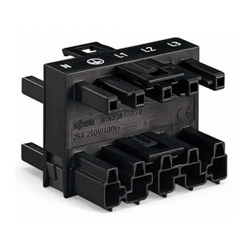 WAGO 770 Series Distribution Block Male/Female, 5-Pole, 25A, 4-Way, 400V 770-609