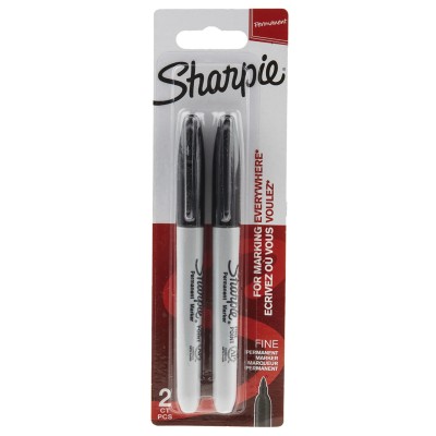 Sharpie Permanent Marker Pen Fine Tip Black Ink Long Lasting Bullet Tip 1985860