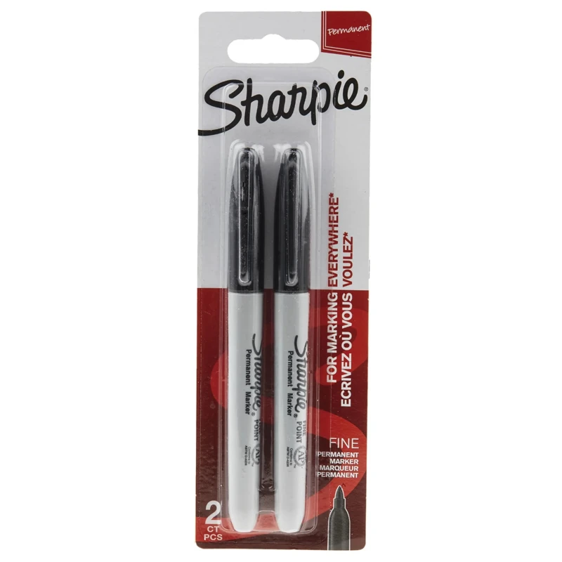Sharpie Permanent Marker Pen Fine Tip Black Ink Long Lasting Bullet Tip 1985860