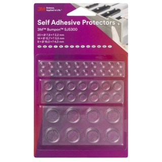 3M Cylindrical Polyurethane (Urethane) Elastomer Self-Adhesive Feet 15.9 mm Diameter 0.5 mm Width 50 ft Length SJ5300