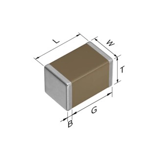 TDK 22 nF Multilayer Ceramic Capacitor, 250V DC, ±10% Tolerance, Surface Mount, 0805 Package CGA4J3X7R2E223K125AA
