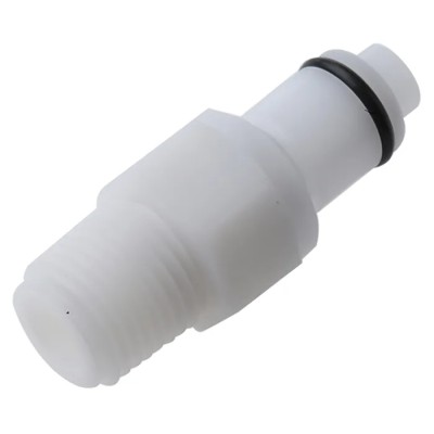 Colder Products Hose Connector Threaded 1/4 in BSPT Acetal Body White Colour 8.3 bar PLCD24004BSPT