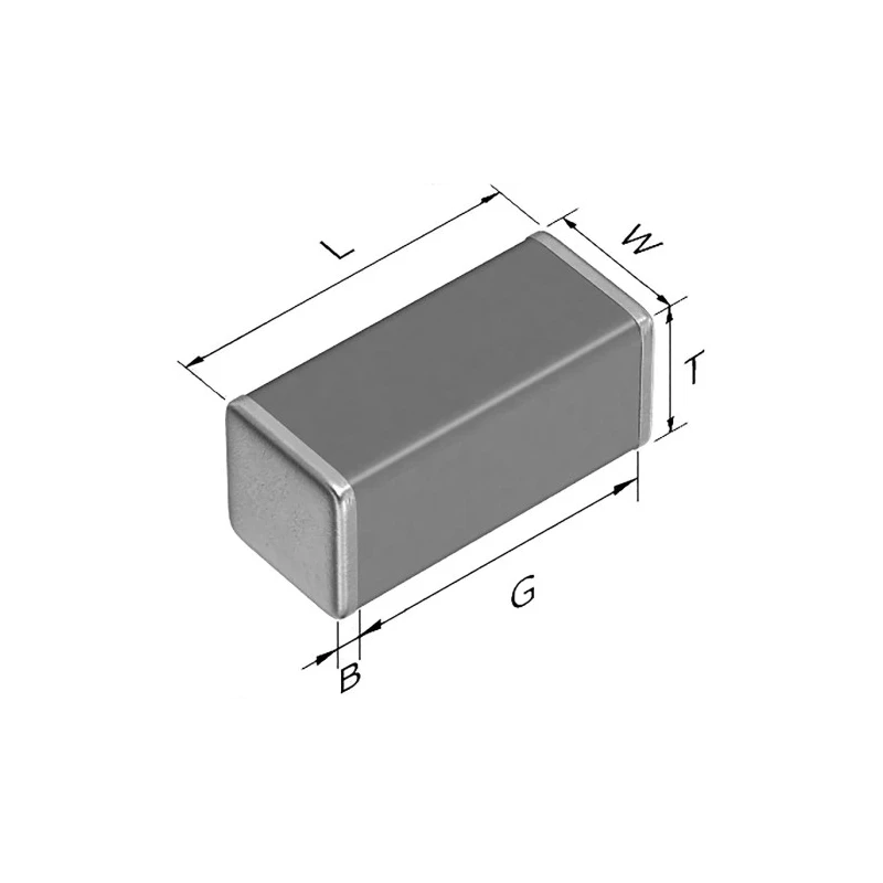 TDK 68 pF Multilayer Ceramic Capacitor 3 kV dc ±10% Surface Mount Tape & Reel C4520C0G3F680K200KA