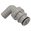 Colder Products Hose Connector 12.7 mm ID Threaded Polypropylene Grey Body 4.2 bar Pressure HFCD23812