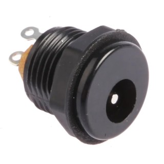 Lumberg Panel Mount Black ABS Industrial Power Connector 12V 500mA 2 Pole NEB/J 21 C