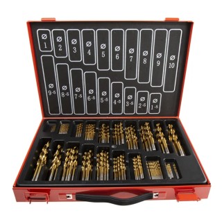 RS PRO 170-Piece High Speed Steel Titanium Coated Twist Drill Bit Set for Metal 1 mm to 10 mm 507-1732