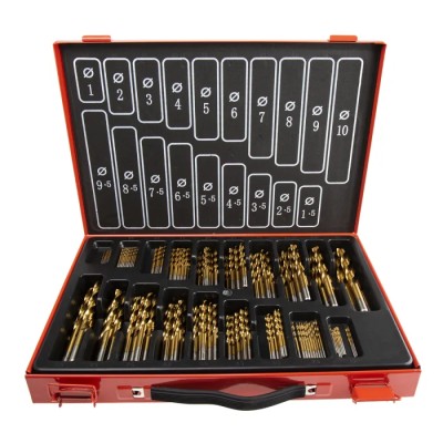 RS PRO 170-Piece High Speed Steel Titanium Coated Twist Drill Bit Set for Metal 1 mm to 10 mm 507-1732