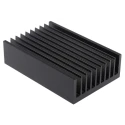 AAVID THERMALLOY Universal Rectangular Aluminium Heatsink Black 40 mm x 150 mm x 100 mm OS461/B/150