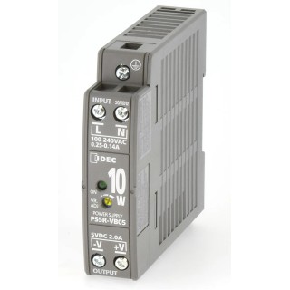 Idec Switched Mode DIN Rail Power Supply AC/DC Input 85-370V, 5V DC 10A Output 10W PS5R-V