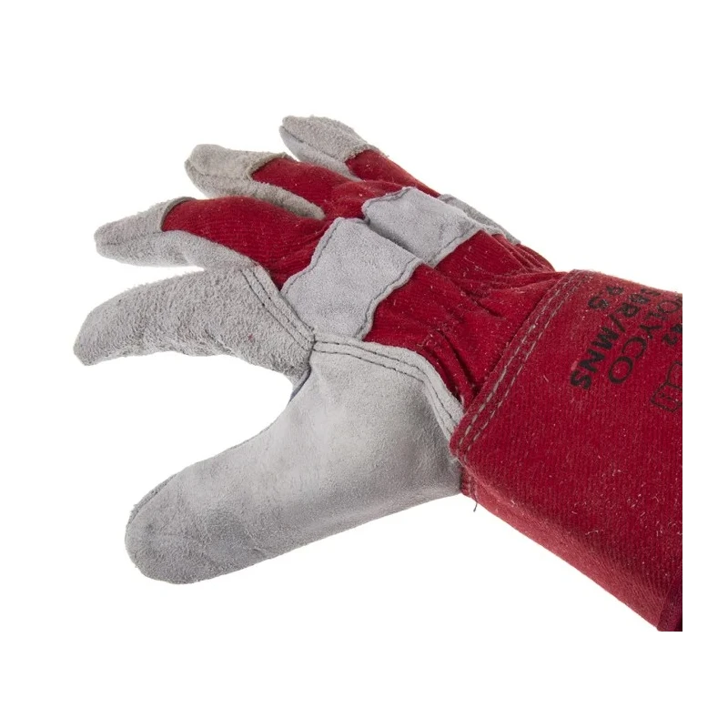 NEUTRAL Premium Chrome Red Cotton Leather Work Gloves Size 9 508-1341