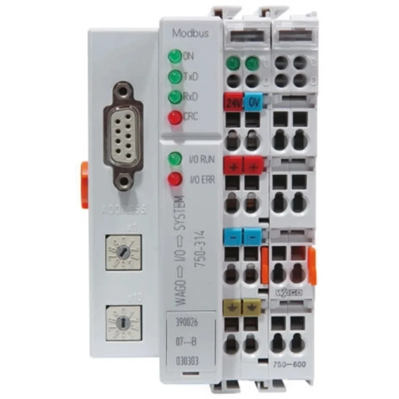 WAGO PLC I/O Module DIN Rail Mount, Maximum Operating Temperature 55°C, Dimensions 96.8mm x 49.5mm x 71.9mm 750344